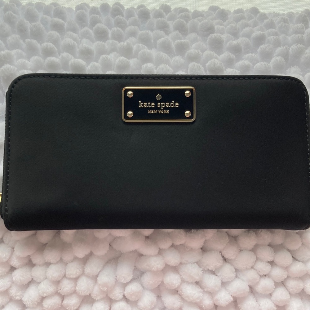 Black vinyl Kate Spade wallet